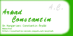 arpad constantin business card