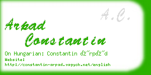 arpad constantin business card